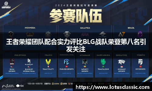 王者荣耀团队配合实力评比BLG战队荣登第八名引发关注
